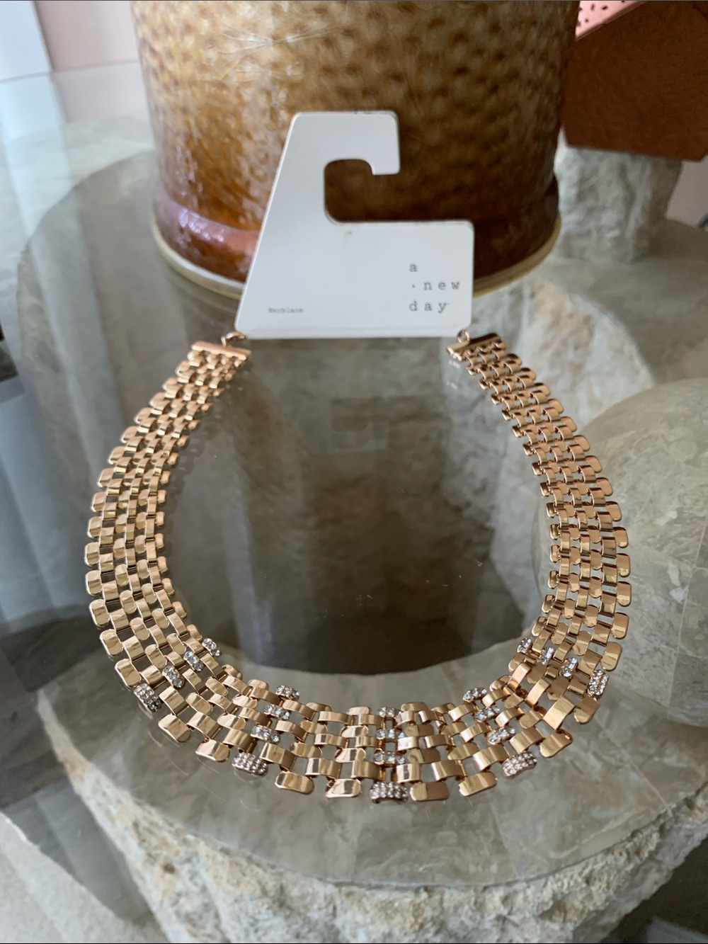 a new day Gold Layered Link Collar Necklace